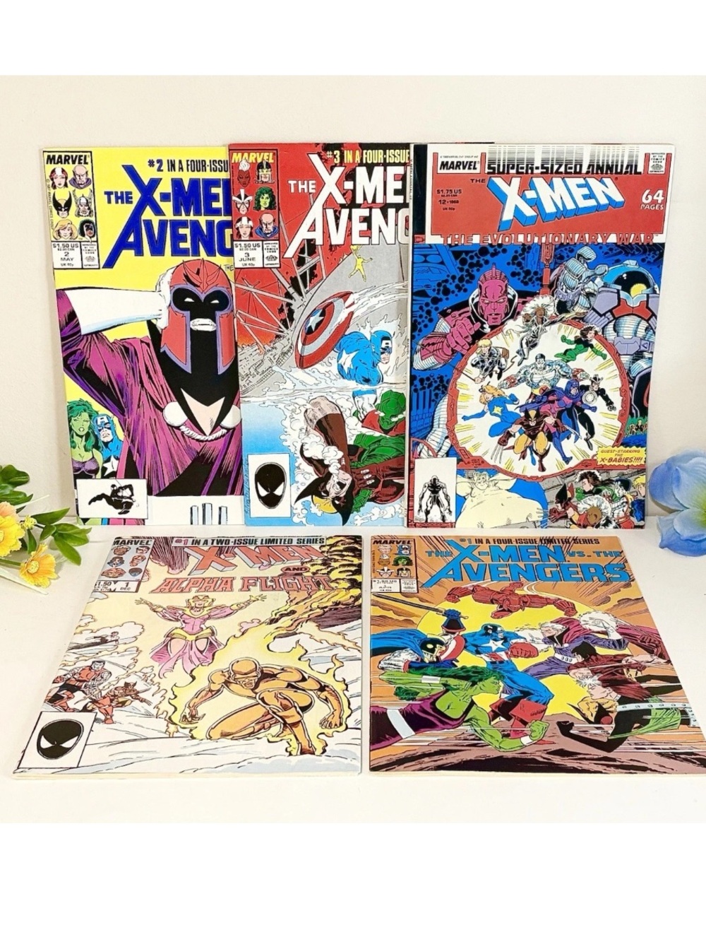 Vintage Marvel X-Men Comic Lot Set - Retro Collectible Avengers Super Hero Books